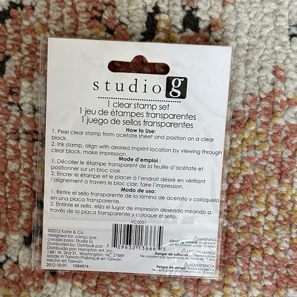 Studio G valentine’s hearts clear stamp set new in packaging - Picture 5 of 5